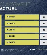 Tableau de classement de la ligue de dek hockey junior affiche au mur